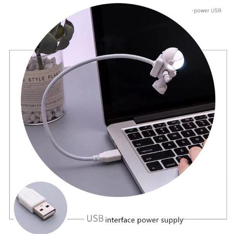 Astronot Lamba Led Usb Gece Lambası Klavye ışığı Kitap Okuma Işığı