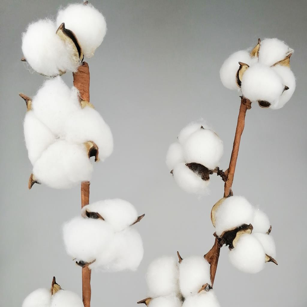 Doğal Pamuk Çiçeği 5Adet 5 li Kuru Çiçek 56cm Yapay Çiçek 