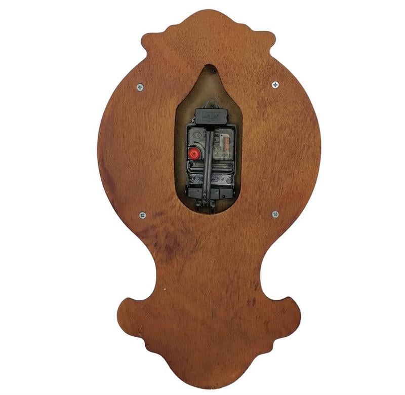Duvar Saati Ahşap Ceviz Sarkaçlı Vintage Sırmalı  Eskitme Duvar Saati