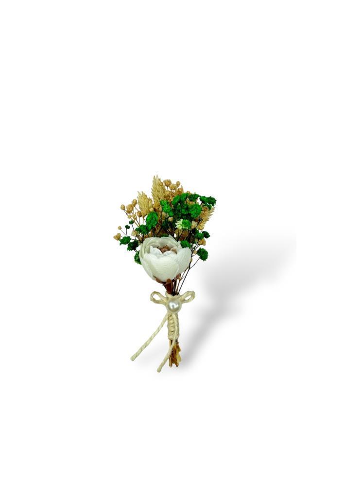 Gelin Çiçeği Yapay Çiçek Beyaz Gül Lilyum Ve Ortanca Aradallar Gelin Buketi