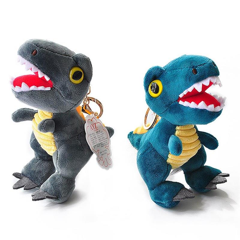 Gri Dinazor Anahtarlık Çanta Süsü Peluş Dinozor Anahtarlık