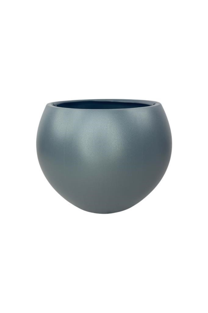 Küre Yuvarlak Top Vazo Dekoratif Saksı ANTRASİT 25*20cm