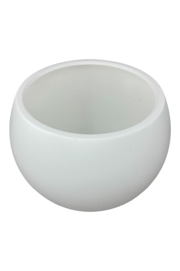 Küre Yuvarlak Top Vazo Dekoratif Saksı BEYAZ 38*30cm