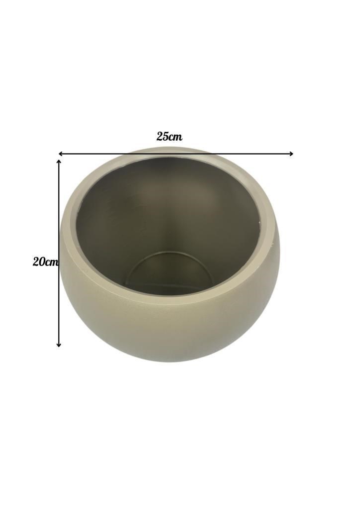Küre Yuvarlak Top Vazo Dekoratif Saksı MOKKA 25*20cm