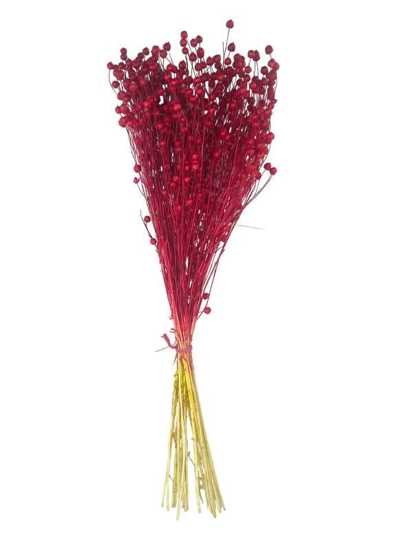 Kuru Çiçek Doğal Luna Otu Kırmızı Renk 40-50gram 1. Kalite Linum Keten Otu Şoklanmış Bozulmaz