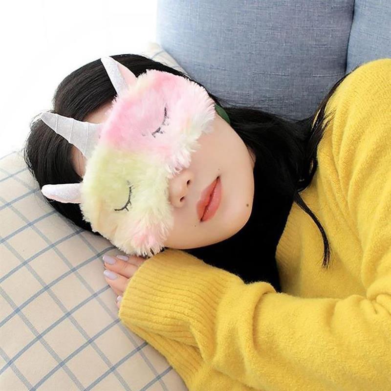Peluş Unikorn Uyku Göz Bandı Unicorn sleep Eye Covers Hediye