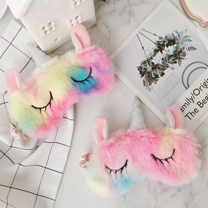 Peluş Unikorn Uyku Göz Bandı Unicorn sleep Eye Covers Hediye