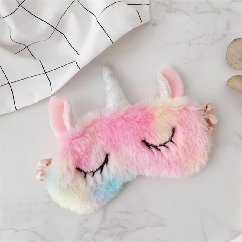 Peluş Unikorn Uyku Göz Bandı Unicorn sleep Eye Covers Hediye