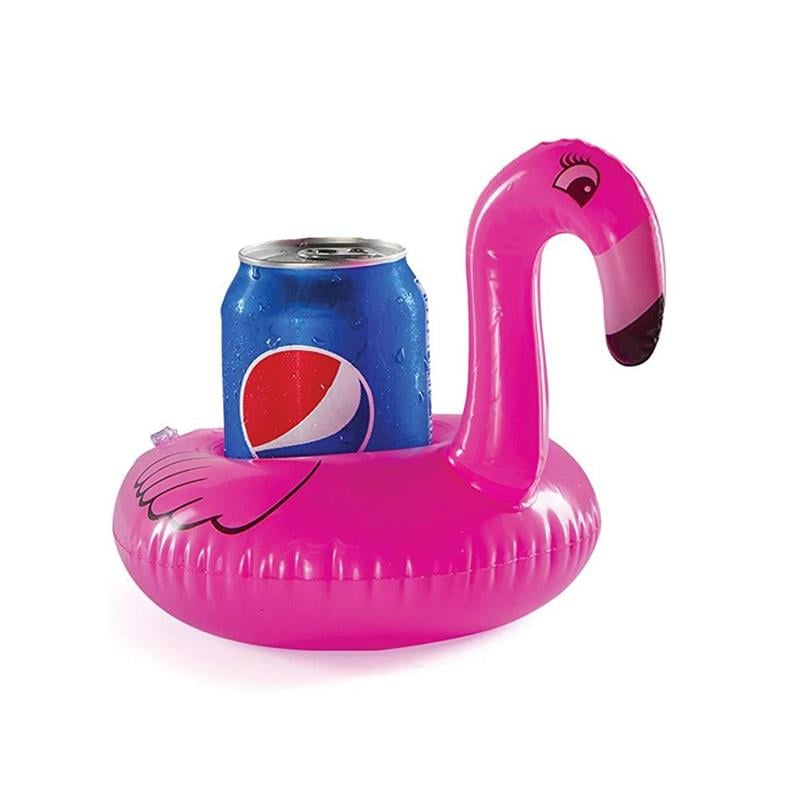 Pembe Flamingo Şişme Bardak Simidi İçecek Tutacağı