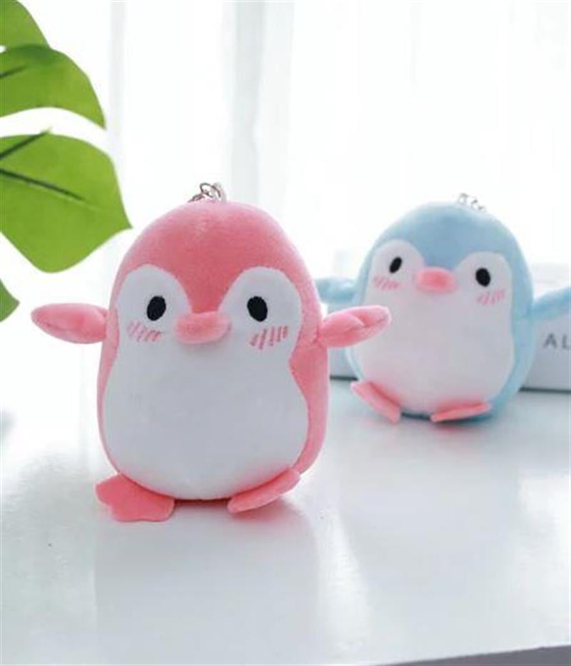 Pembe Penguen Anahtarlık Çanta Süsü Peluş Anahtarlık