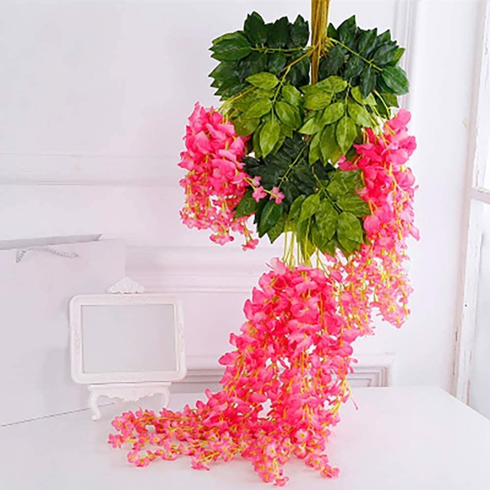 Sarkan Yapay Çiçek Akasya FUŞYA 80 cm 3 Sarkan Dallı 12 ADET BAĞ