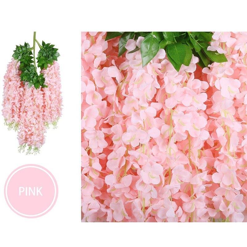 Sarkan Yapay Çiçek Akasya PEMBE AÇIK 80 cm 3 Sarkan Dallı 12 ADET BAĞ