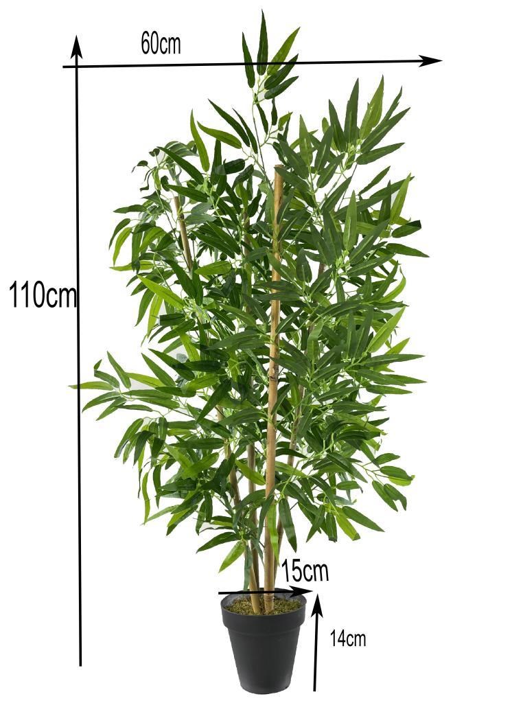 Yapay Ağaç 4 Gövdeli Bambu Ağacı 110cm 1.Kalite Yapay Çiçek