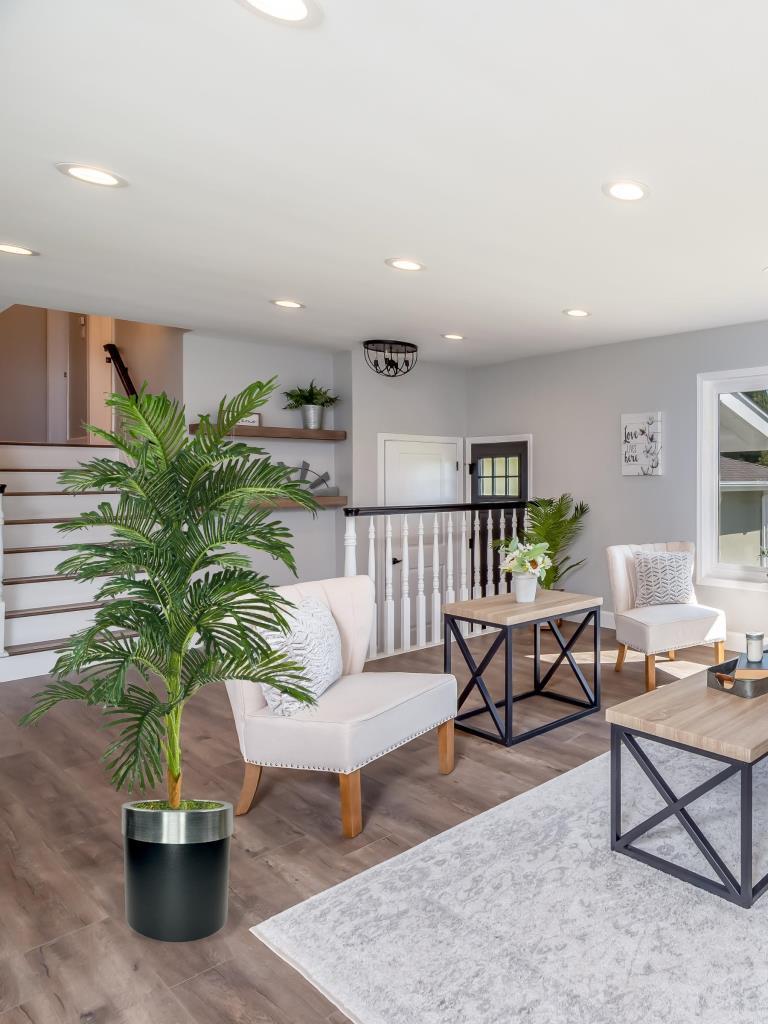 Yapay Ağaç Areka 150cm Gür Yapraklı Siyah Gümüş Paslanmaz Saksıda