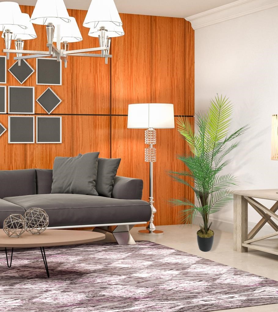 Yapay Ağaç Areka Ağacı Palmiye Ağacı Salon Bitkisi Doğal Palmiye Lifi Gövde 130 cm 20 Yaprak