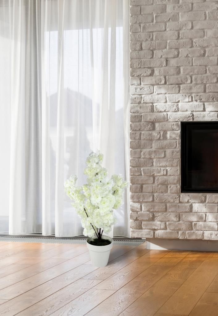 Yapay Ağaç Bahardalı Ağacı Beyaz Japon Kiraz Çiçeği Sakura Çiçeği 70cm Beyaz Plastik Saksılı