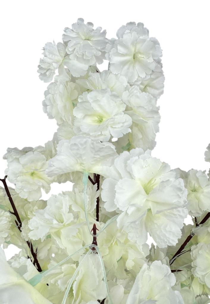 Yapay Ağaç Bahardalı Ağacı Beyaz Japon Kiraz Çiçeği Sakura Çiçeği 70cm Beyaz Plastik Saksılı