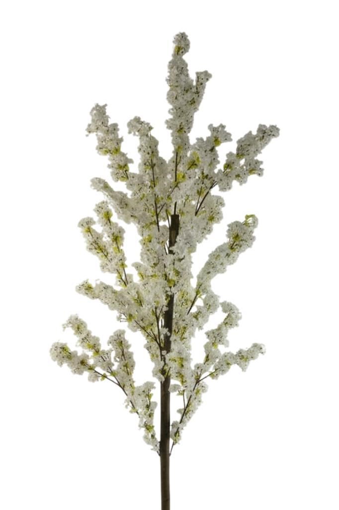 Yapay Ağaç Bahardalı Ağacı Beyaz Küre Saksıda Japon Kiraz Çiçeği Beyaz Renkli 170*60cm
