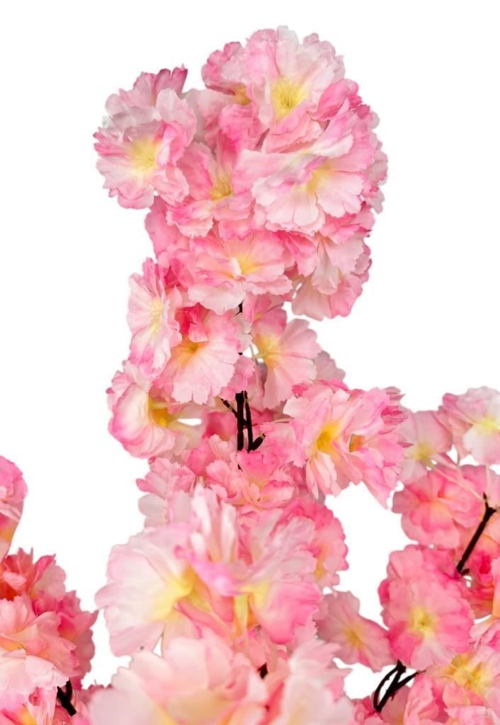 Yapay Ağaç Bahardalı Ağacı Pembe Japon Kiraz Çiçeği Sakura Çiçeği 70cm Siyah Plastik Saksılı