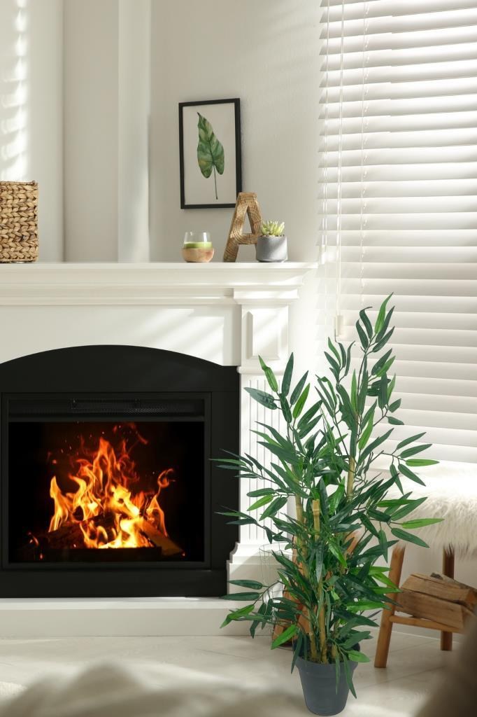 Yapay Ağaç Bambu Ağacı 3 Gövdeli 90*40cm Siyah Saksılı