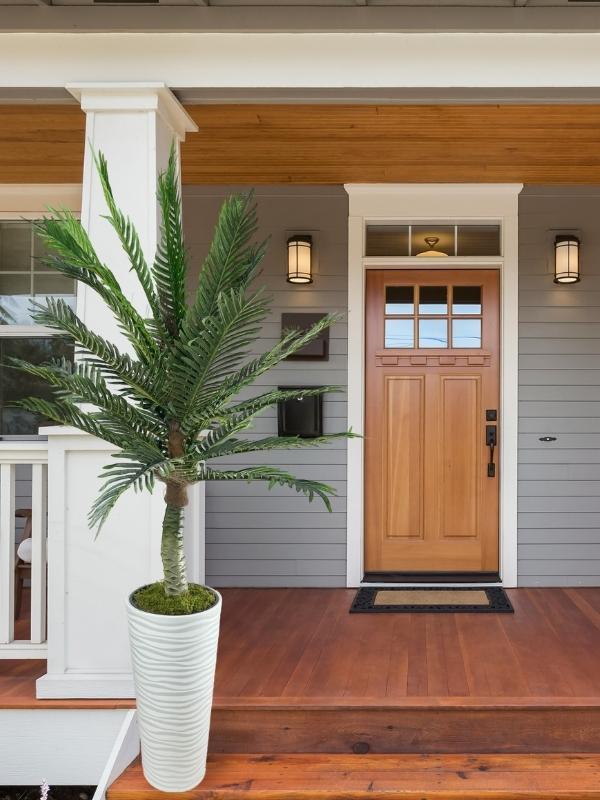 Yapay Ağaç Coco Palmiye Ağacı Beyaz Kumsal Vazoda 190*80 cm