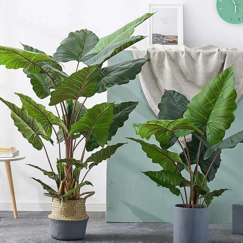 Yapay Ağaç Dev Fil Kulağı Taro Ağacı 170 cm 11 yaprak
