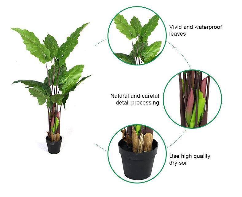 Yapay Ağaç Dev Fil Kulağı Taro Ağacı 170 cm 11 yaprak
