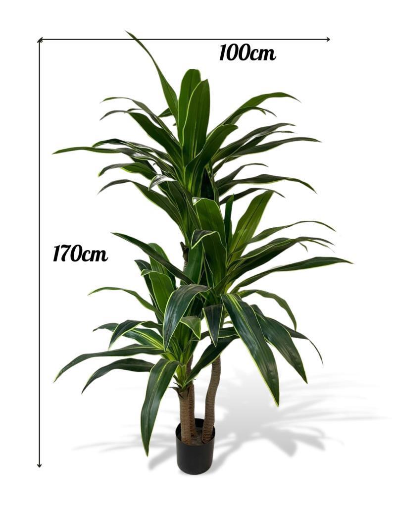 Yapay Ağaç İthal Yukka Kılıç Ağacı Yeşil 3 Gödeli 170cm 