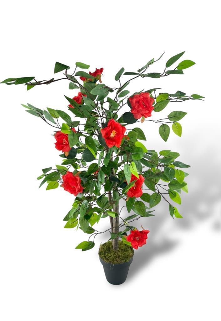 Yapay Ağaç Kırmızı Nilüfer Ağacı 90cm