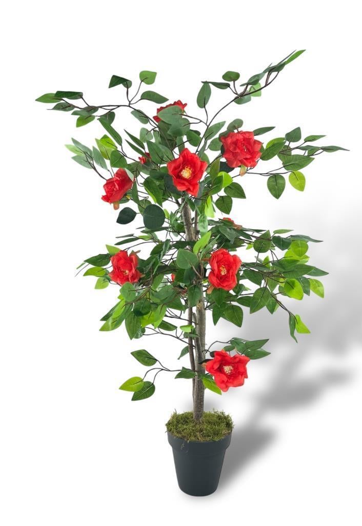 Yapay Ağaç Kırmızı Nilüfer Ağacı 90cm