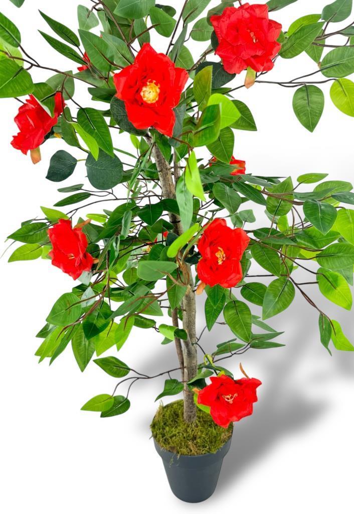 Yapay Ağaç Kırmızı Nilüfer Ağacı 90cm