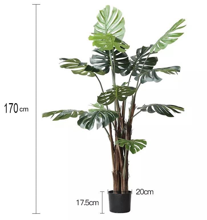 Yapay Ağaç Monstera Deve Tabanı Ağacı 170 cm 11 Yaprak