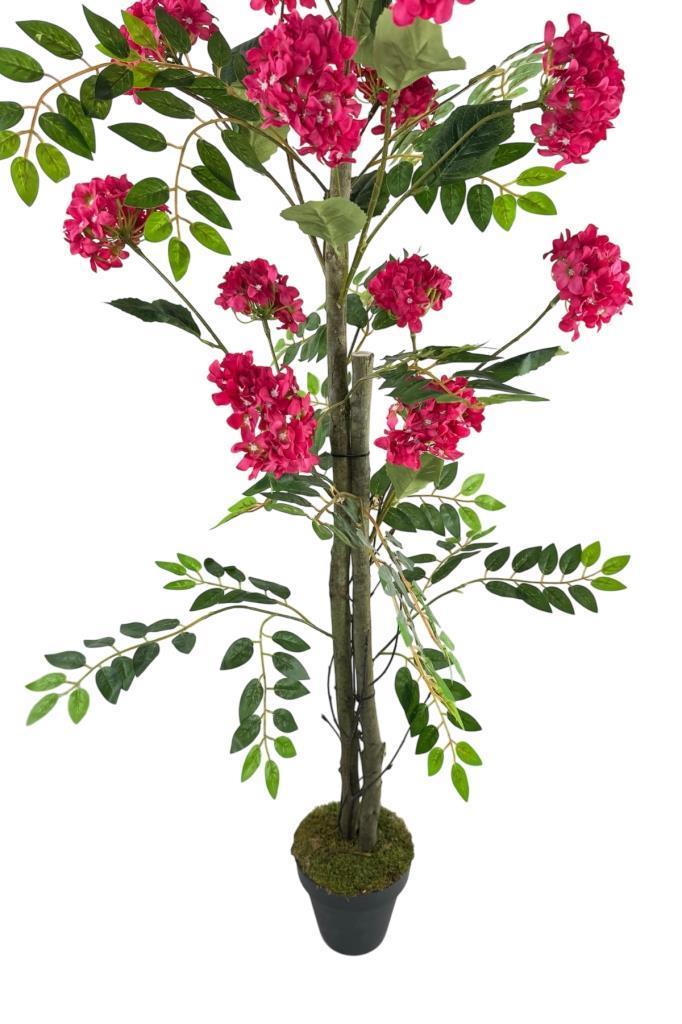 Yapay Ağaç Ortanca Ağacı 140CM Doğal Görünümlü 5dallı