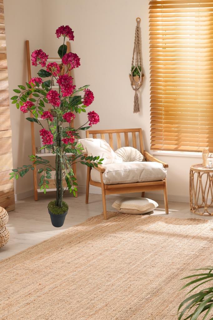 Yapay Ağaç Ortanca Ağacı 140CM Doğal Görünümlü 5dallı