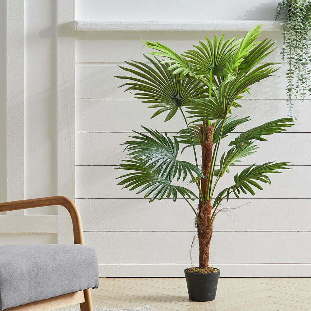 Yapay Ağaç Palmiye Ağacı 155cm Fanpalm Ağacı 12 Yaprak