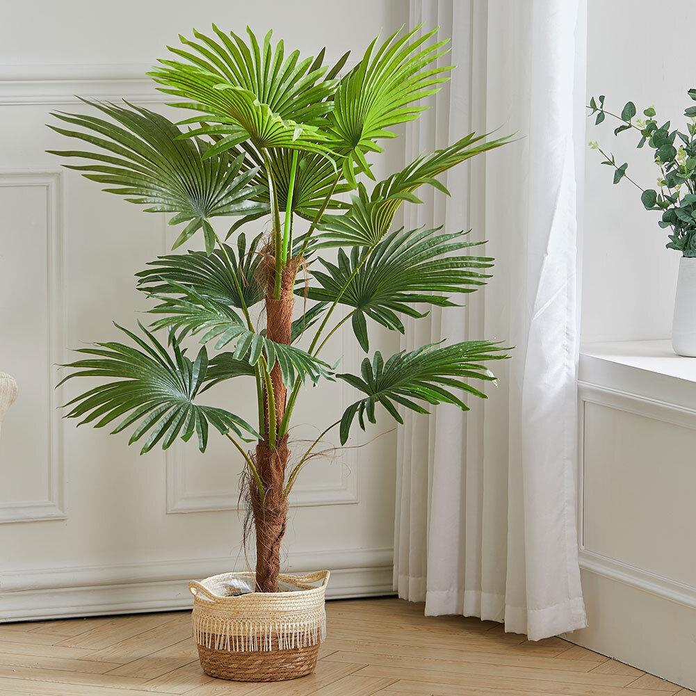 Yapay Ağaç Palmiye Ağacı 155cm Fanpalm Ağacı 12 Yaprak