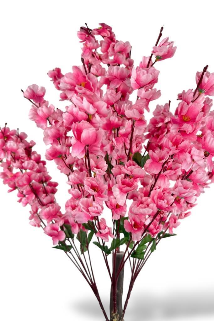 Yapay Ağaç Pembe Bahardalı Ağacı Antrasit Kumsal Vazoda 130cm Japon Kiraz Çiçeği