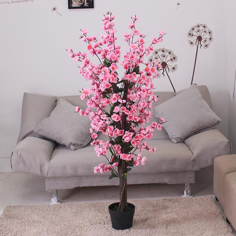 Yapay Ağaç Pembe Japon Kiraz Çiçeği Bahardalı Ağacı Sakura Çiçeği Çalılı 150cm