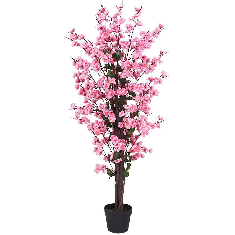 Yapay Ağaç Pembe Japon Kiraz Çiçeği Bahardalı Ağacı Sakura Çiçeği Çalılı 150cm