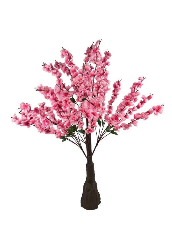 Yapay Ağaç Pembe Japon Kiraz Çiçeği Hazır Gövdeli Bahardalı Ağacı 100cm Sakura Çiçeği
