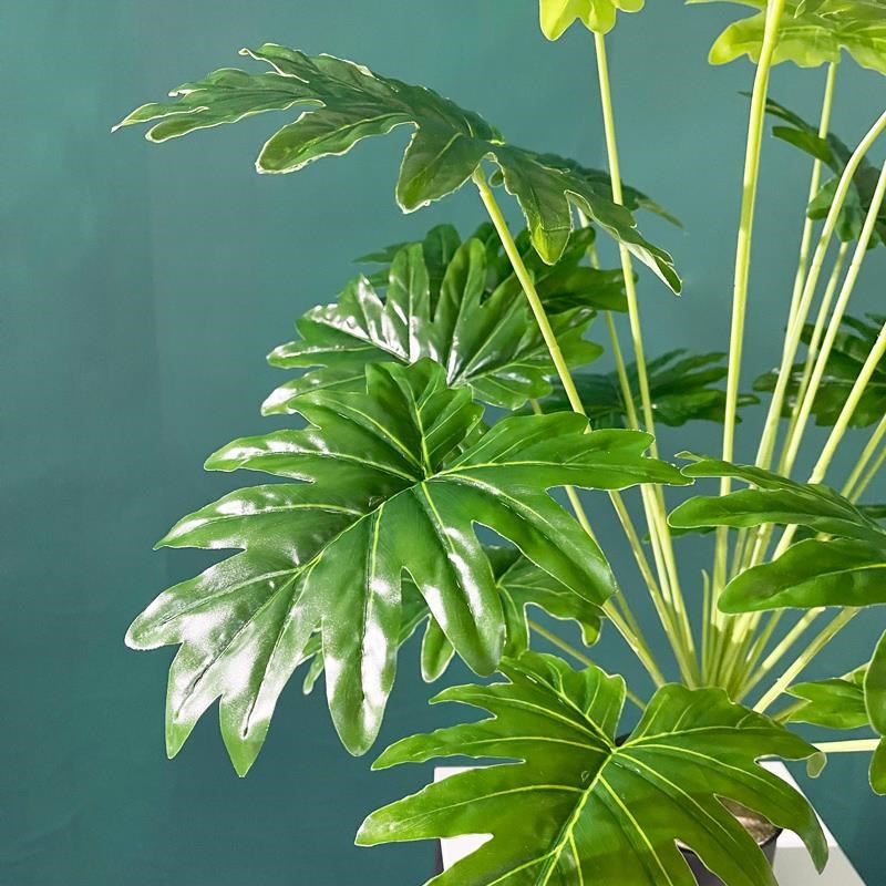 Yapay Ağaç Salon Bitkisi Syngonium 70 cm 18 Yaprak Antrasit Saksıda