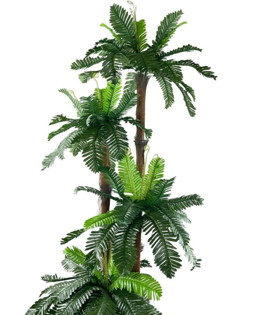 Yapay Ağaç Sıkas Palmiye 4Katlı 84Yaprak 150cm Salon Çiçeği Yapay Çiçek