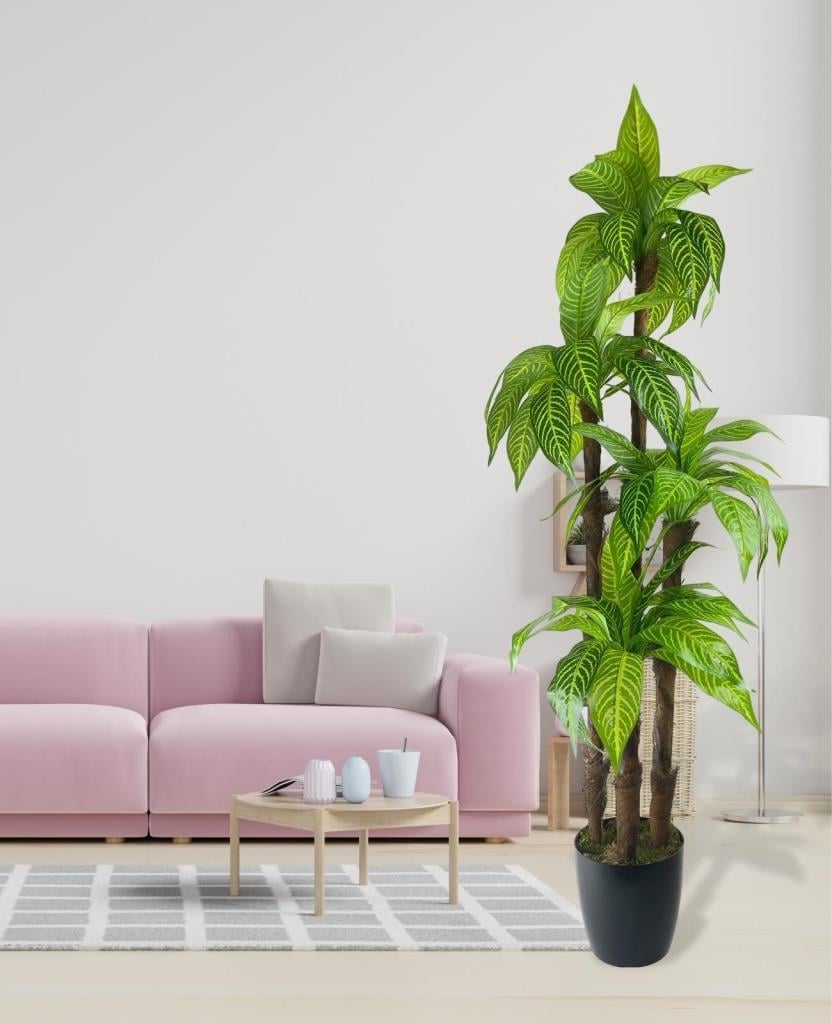Yapay Ağaç Yukka 4Katlı 48 Yapraklı 150cm Salon Çiçeği Yapay Çiçek