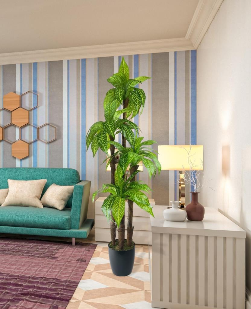 Yapay Ağaç Yukka 4Katlı 48 Yapraklı 150cm Salon Çiçeği Yapay Çiçek