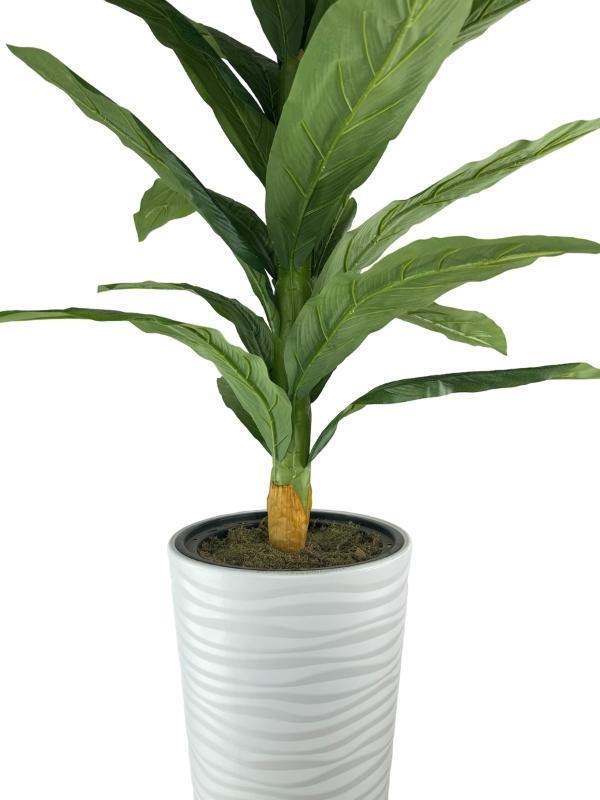 Yapay Ağaç Yukka Kılıç Çiçeği Beyaz Kumsal Vazoda 155*70