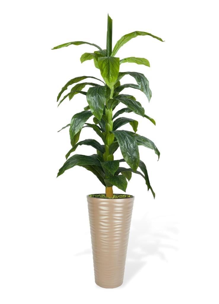 Yapay Ağaç Yukka Kılıç Çiçeği Dore Kumsal Vazoda 185*70 35 Yaprak