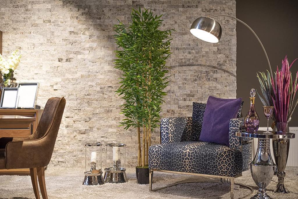 Yapay Bambu Ağacı 210cm Siyah Saksılı 7 dallı