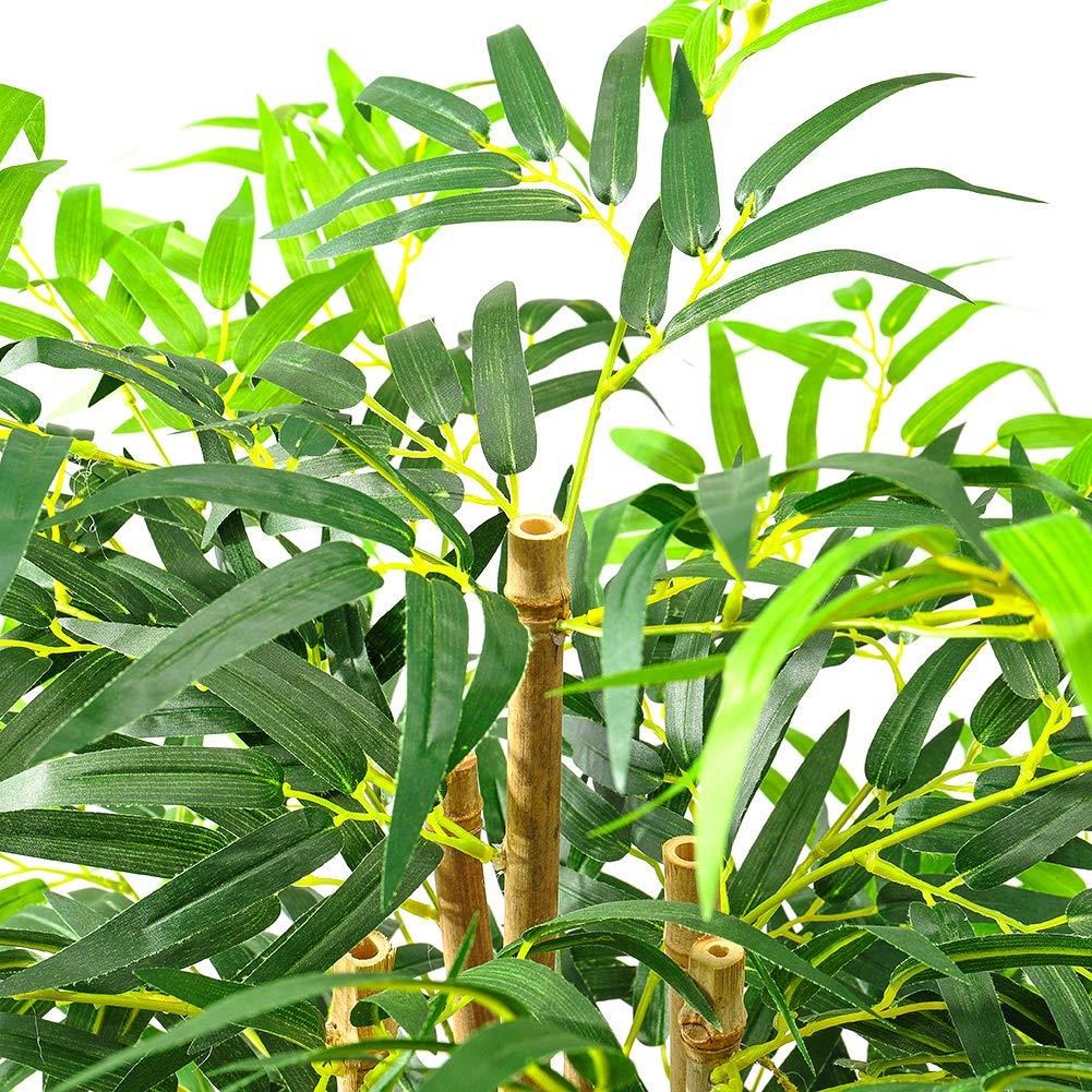 Yapay Bambu Ağacı Ekstra Doğal Görünüm Siyah Saksılı 6 dallı 150cm