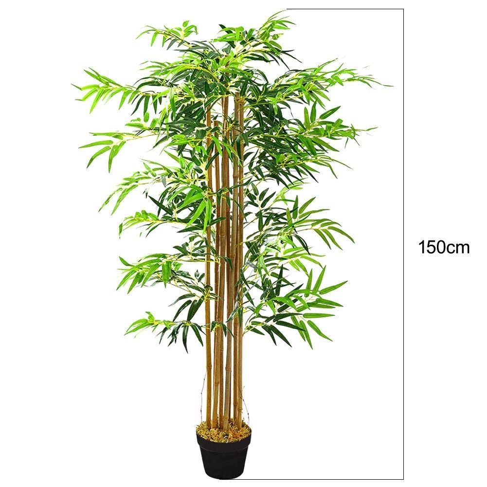 Yapay Bambu Ağacı Ekstra Doğal Görünüm Siyah Saksılı 6 dallı 150cm