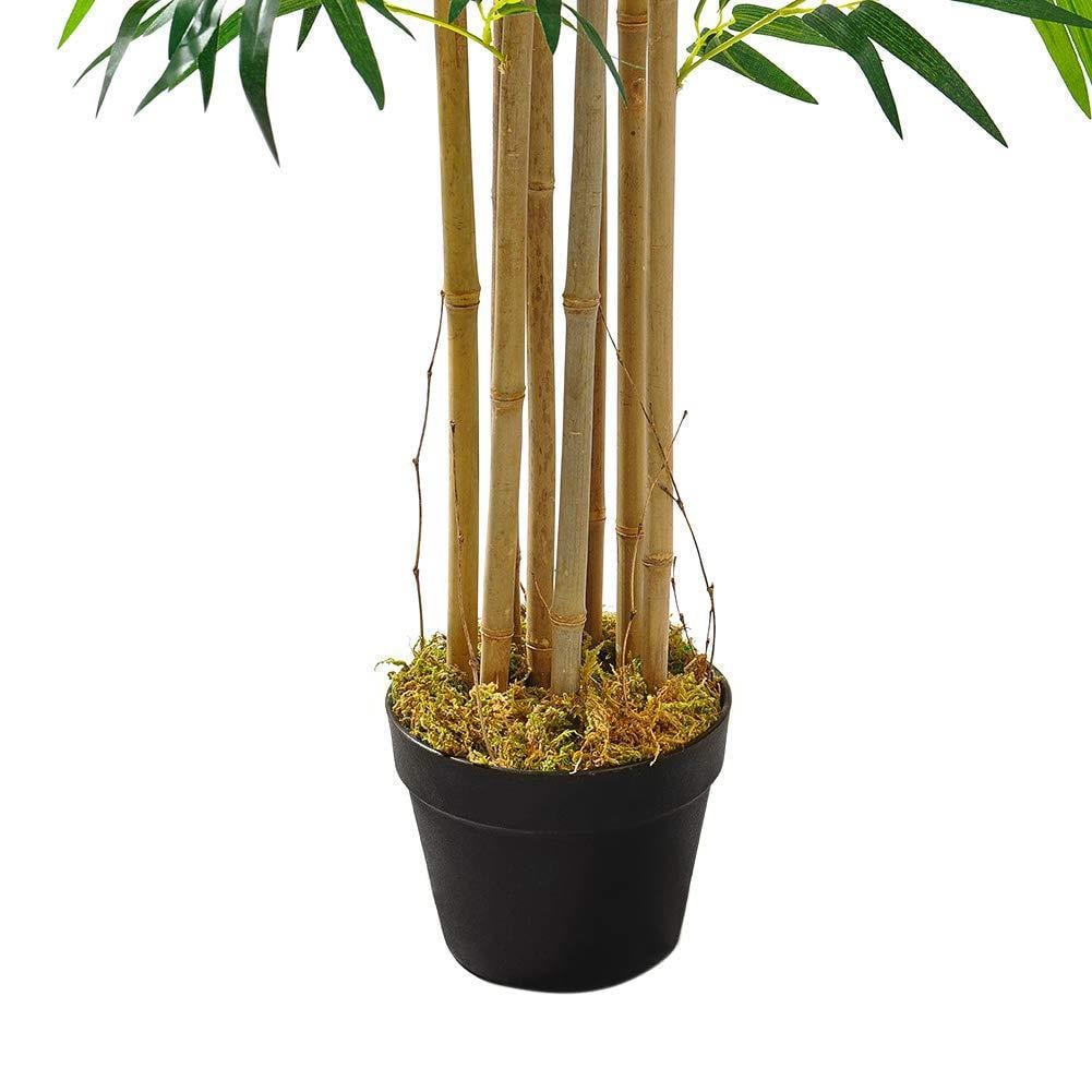 Yapay Bambu Ağacı Ekstra Doğal Görünüm Siyah Saksılı 6 dallı 150cm